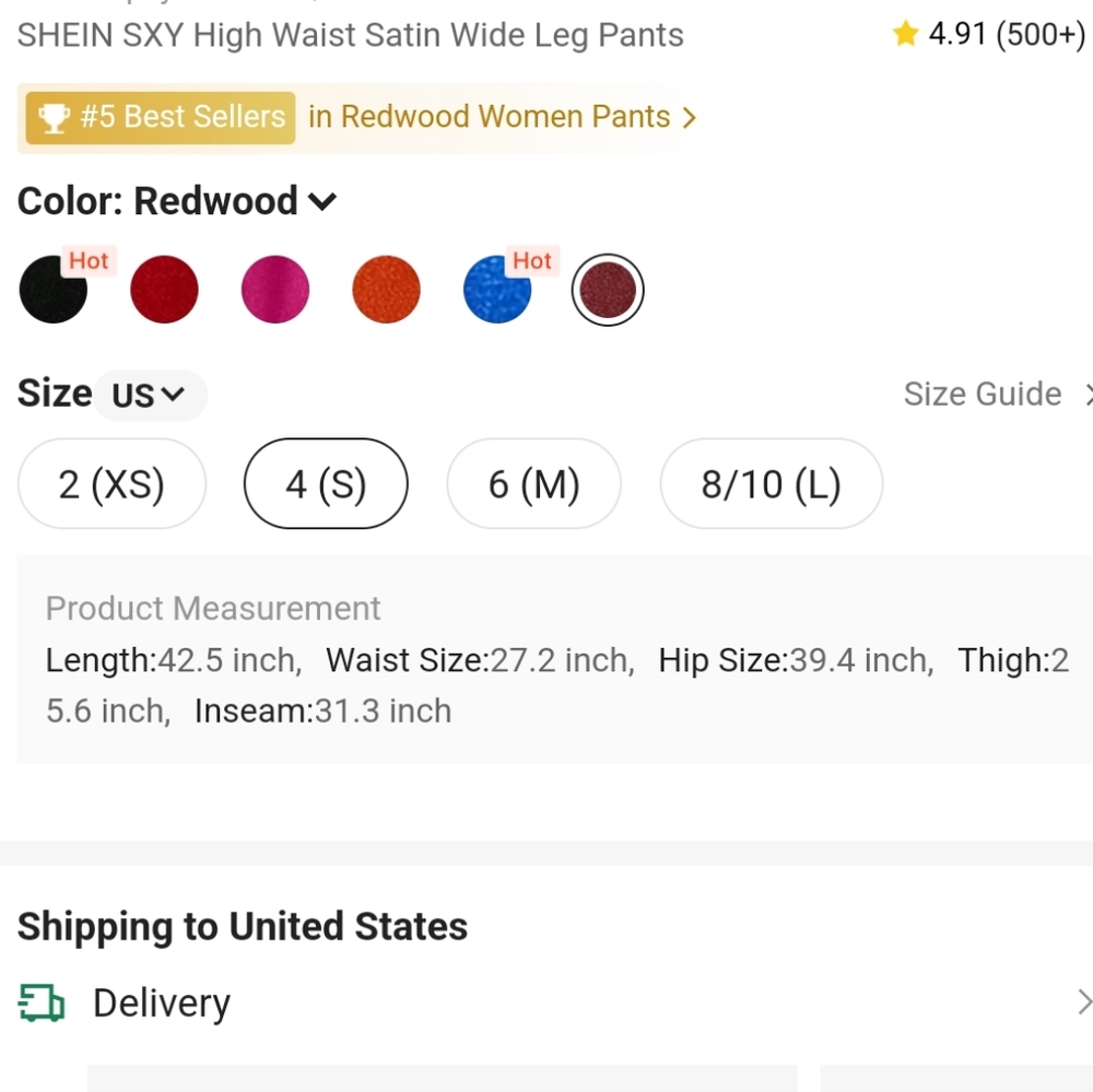 Satin pants NWOT - Picture 4 of 4